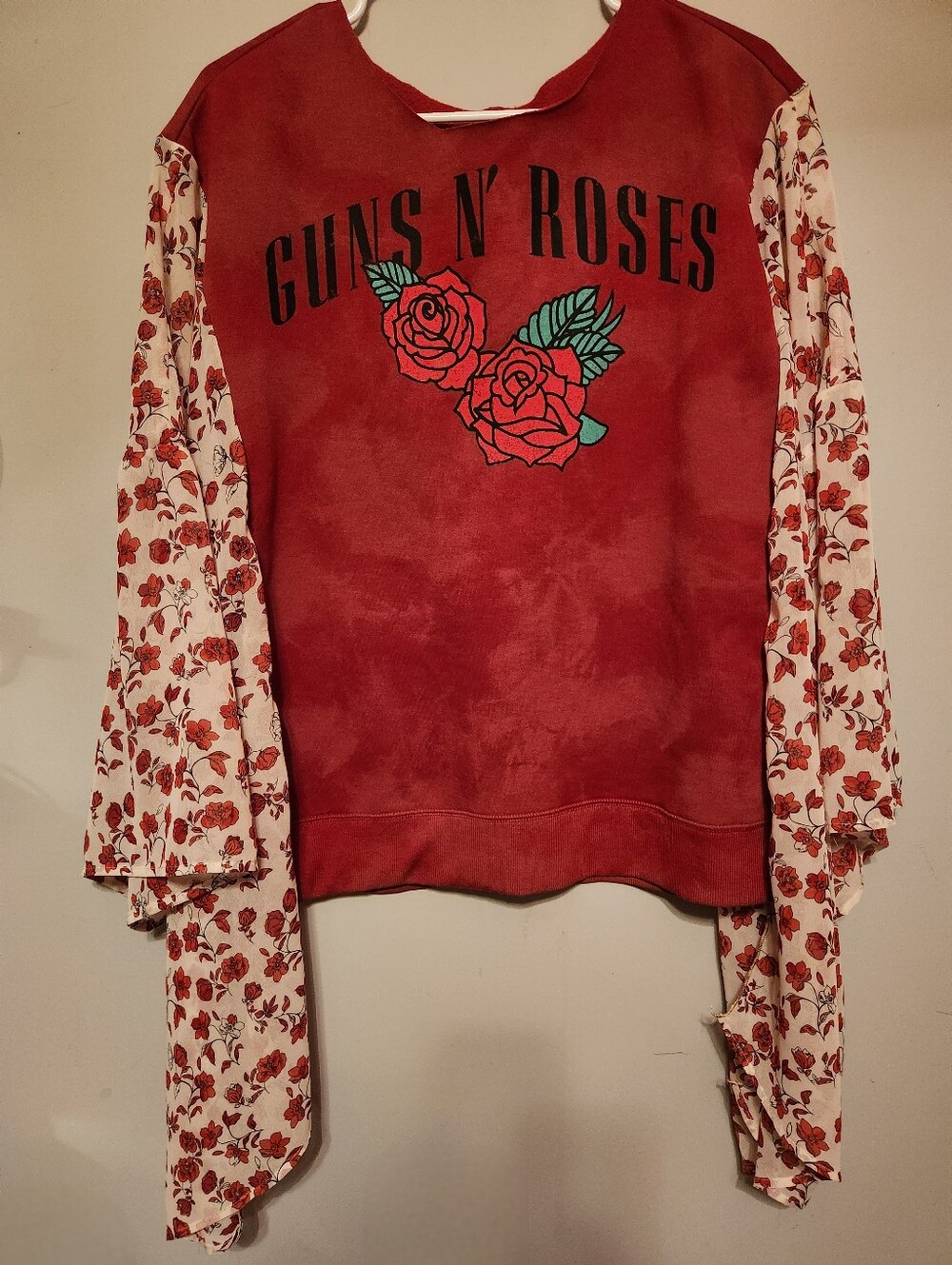 Guns And Roses Kimono Sleeve Poncho